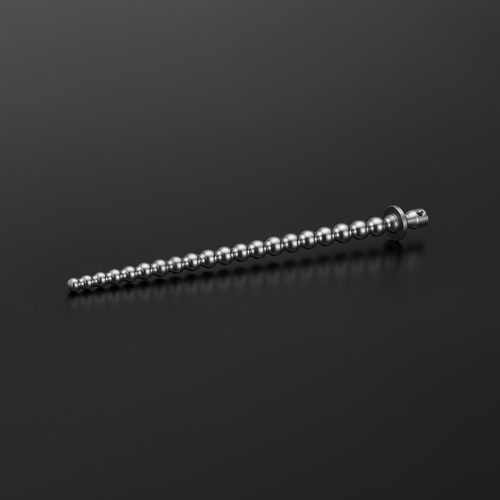 Bubbles 5-8 mm - urethral sounding rod with beaded texture and progresivelly increasing ball diameter, variant Stainless steel