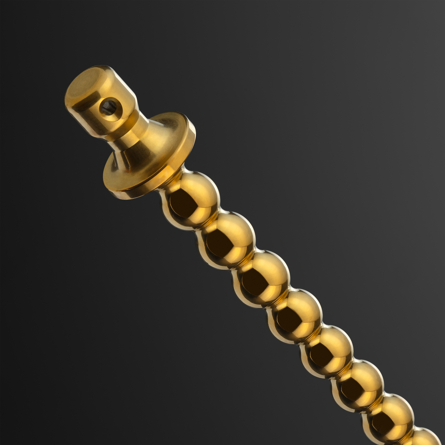 Bubbles 5-8 mm urethral sounding rod, variant PVD Gold on purple background