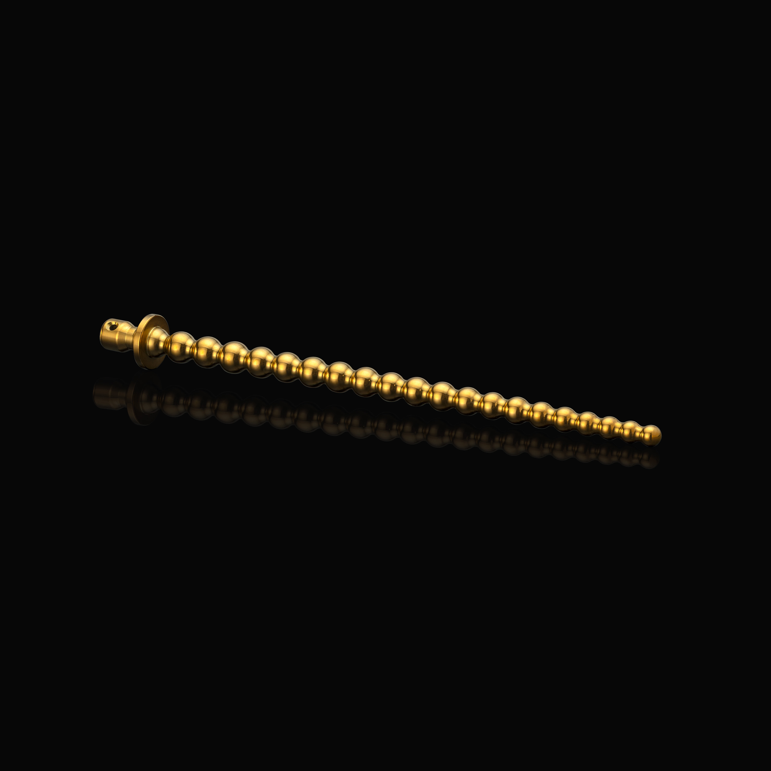 Bubbles 5-8 mm urethral sounding rod, variant PVD Gold on purple background