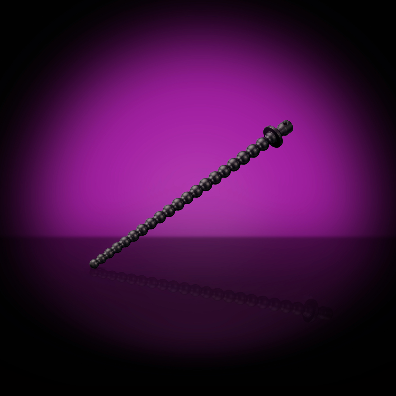 Bubbles 5-8 mm urethral sounding rod, variant PVD Black on purple background