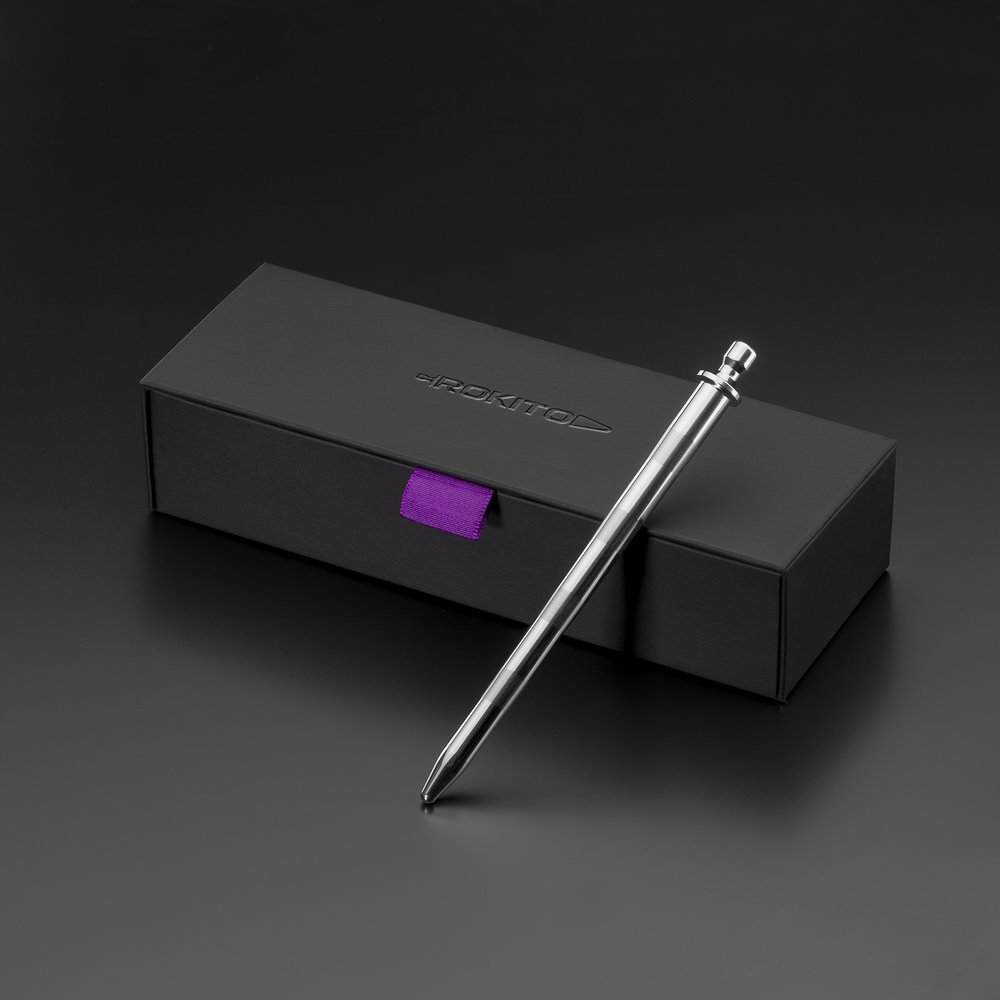 Bubbles 5-8 mm urethral sounding rod, variant PVD Black on purple background