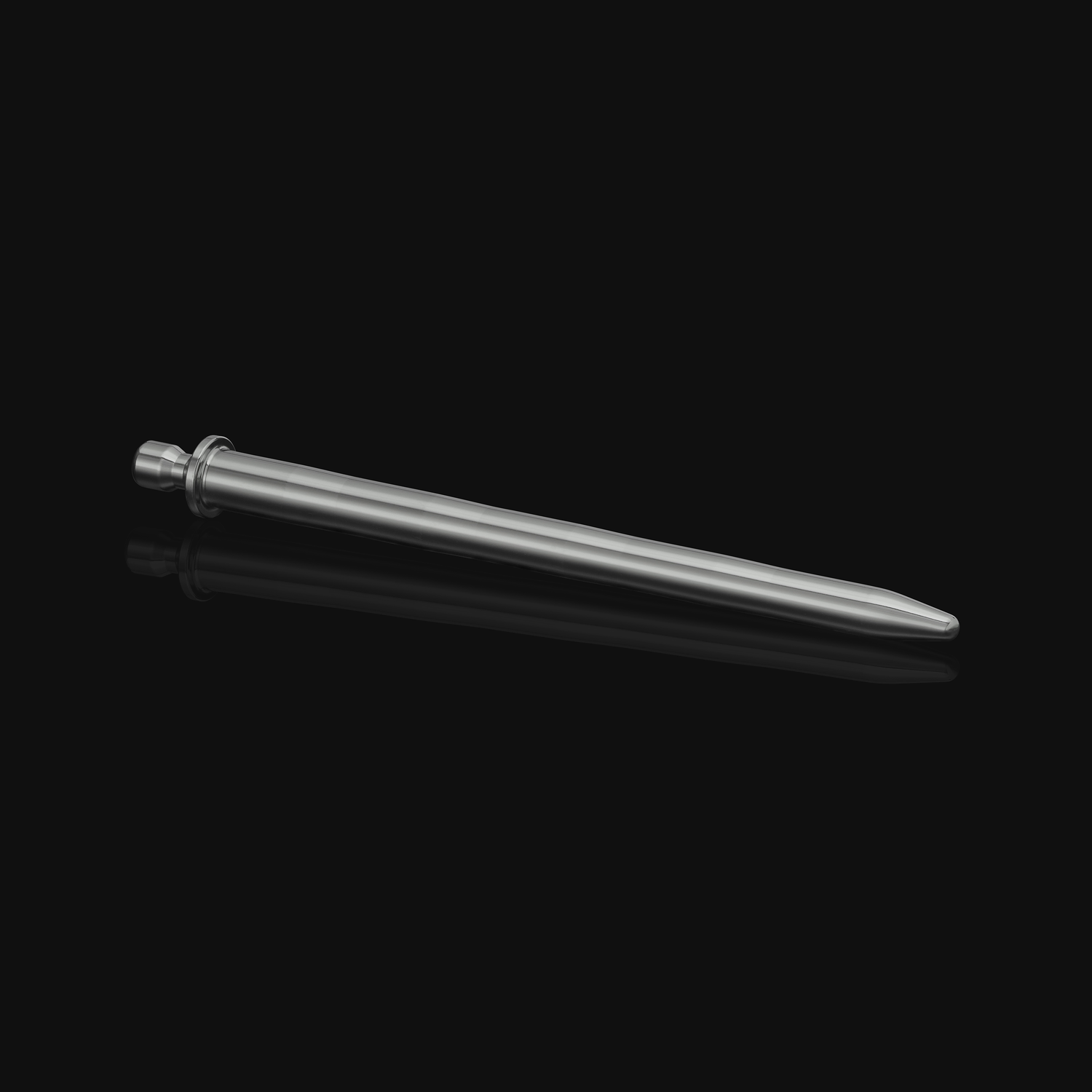 Gentle Stretcher 8-10 mm urethral sounding rod, variant Stainless steel on purple background