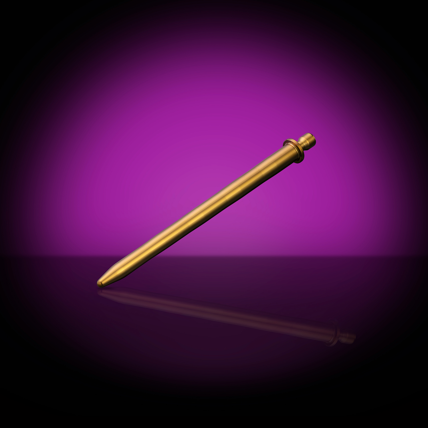 Gentle Stretcher 8-10 mm urethral sounding rod, variant PVD Gold on purple background