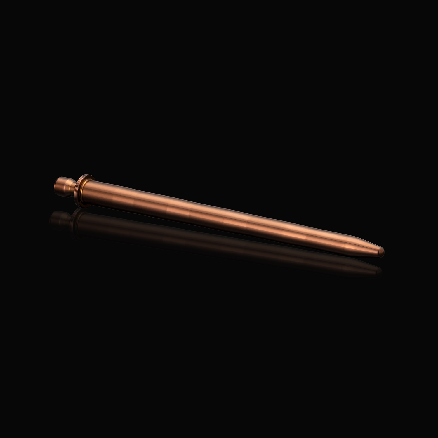 Gentle Stretcher 8-10 mm urethral sounding rod, variant PVD RoseGold on purple background