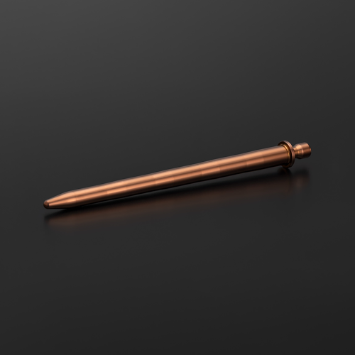 Gentle Stretcher 8-10 mm - urethral sounding rod with tapered sections and linear tip, variant PVD RoseGold