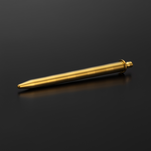 Gentle Stretcher 10-12 mm - urethral sounding rod with tapered sections and linear tip, variant PVD Gold