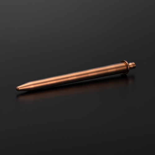 Gentle Stretcher 10-12 mm - urethral sounding rod with tapered sections and linear tip, variant PVD RoseGold