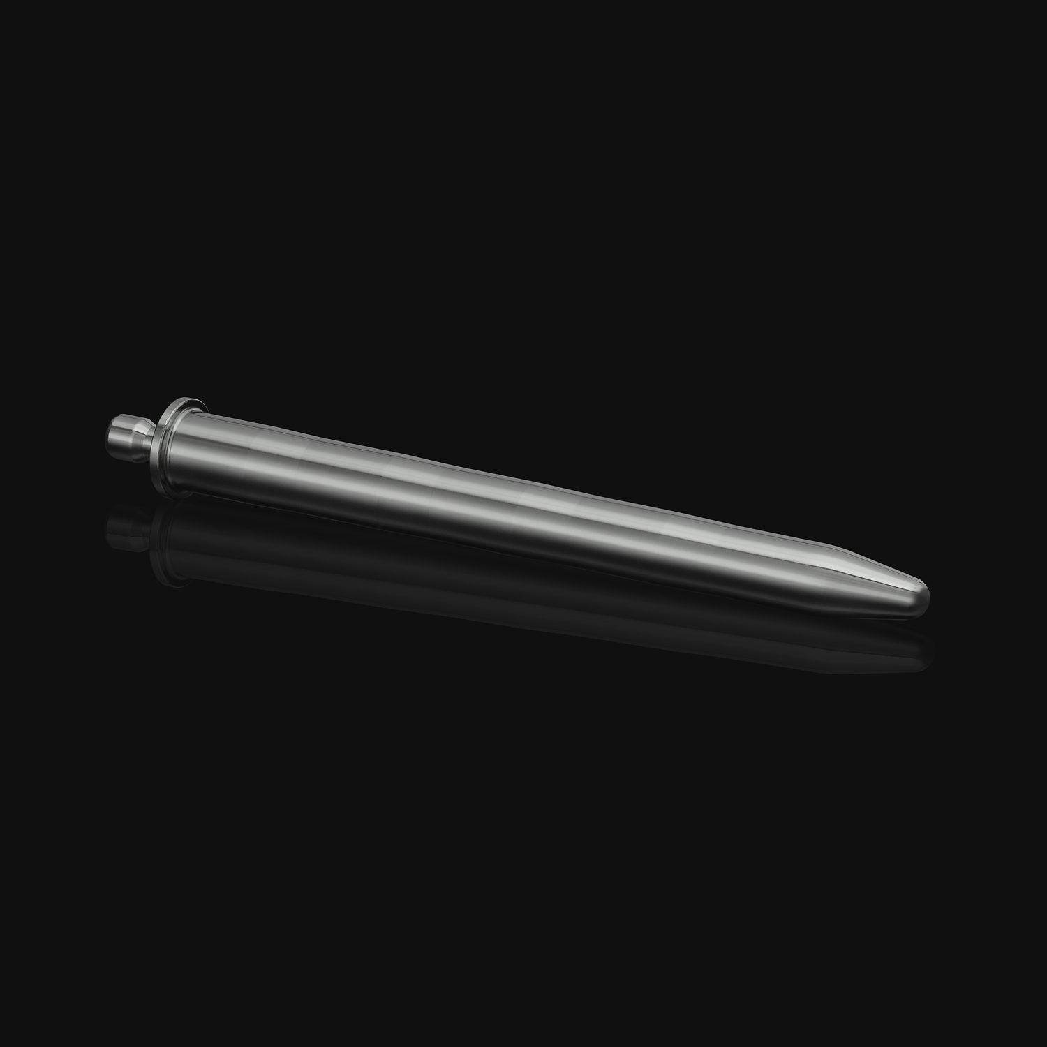 Gentle Stretcher 12-14 mm urethral sounding rod, variant Stainless steel on purple background