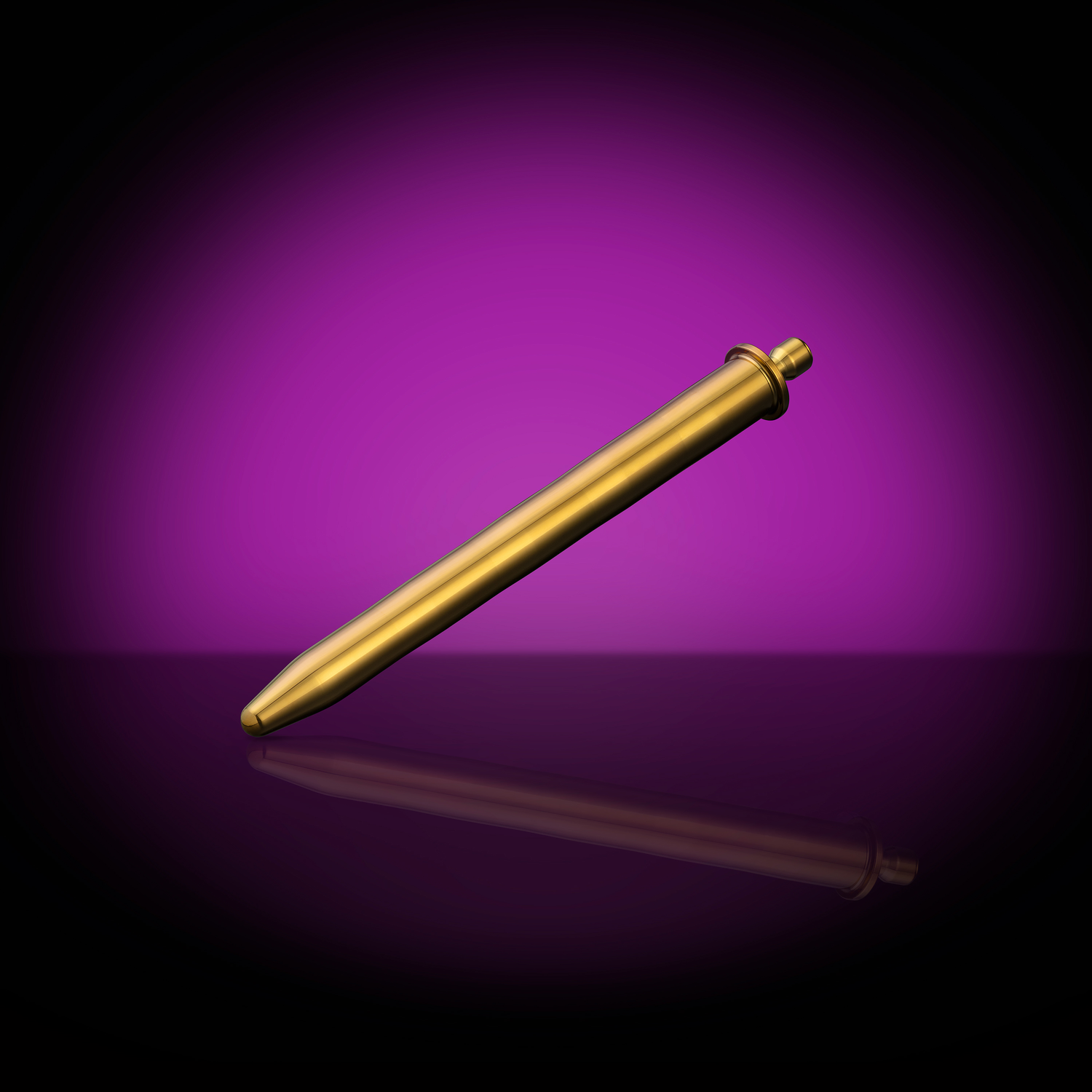 Gentle Stretcher 12-14 mm urethral sounding rod, variant PVD Gold on purple background