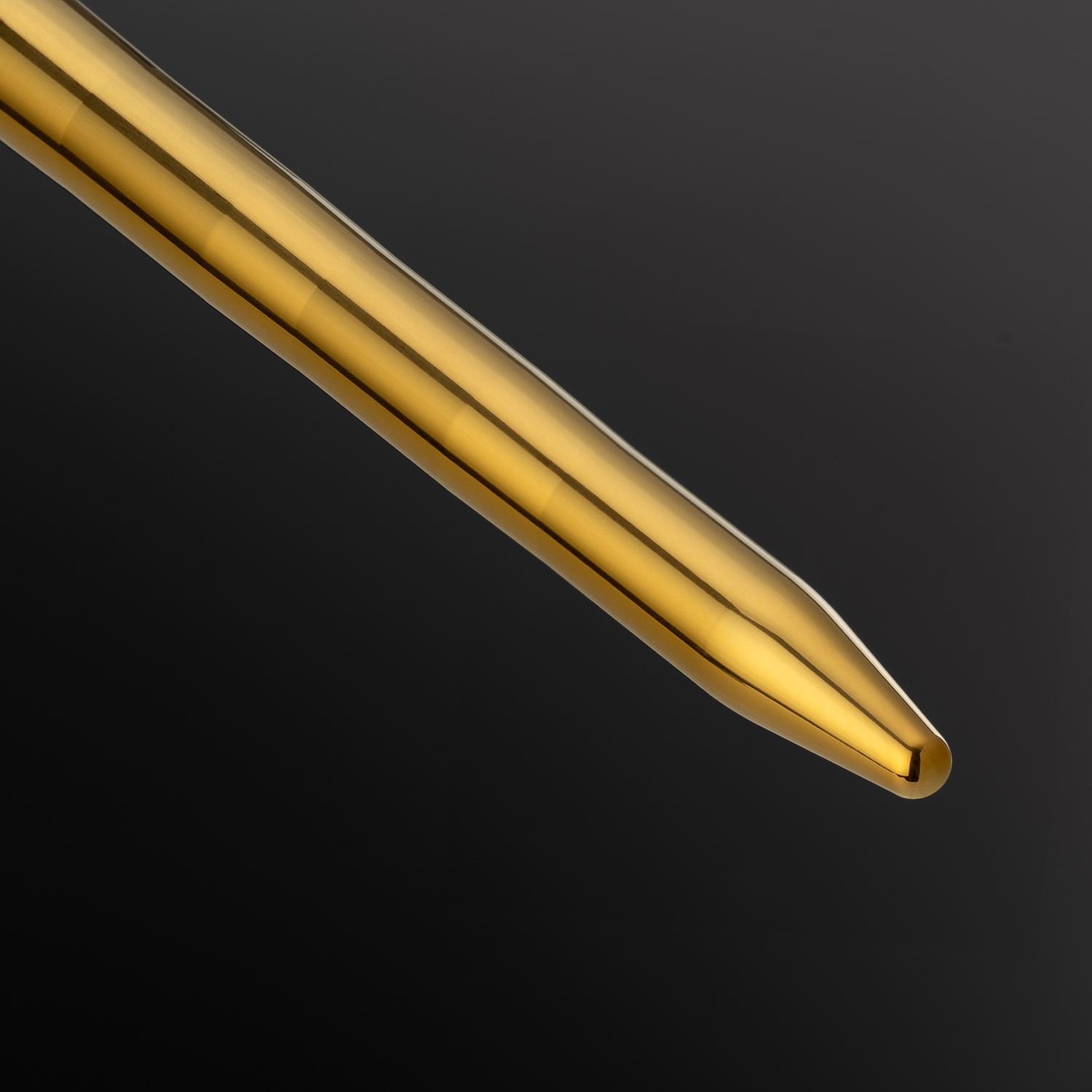 Gentle Stretcher 12-14 mm urethral sounding rod, variant PVD Gold on purple background