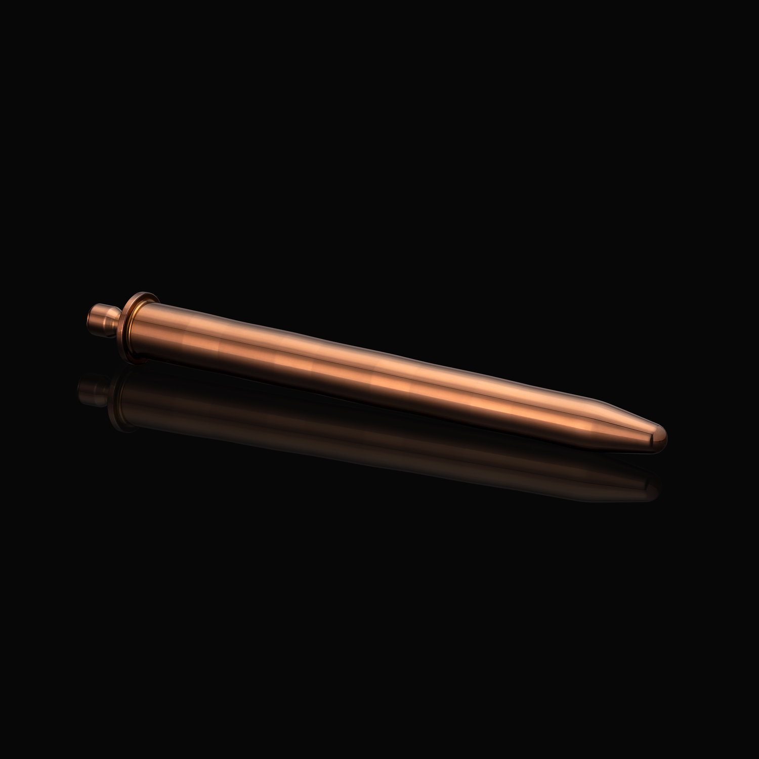 Gentle Stretcher 12-14 mm urethral sounding rod, variant PVD RoseGold on purple background