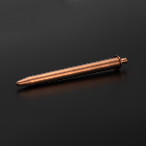 Gentle Stretcher 12-14 mm - urethral sounding rod with tapered sections and linear tip, variant PVD RoseGold